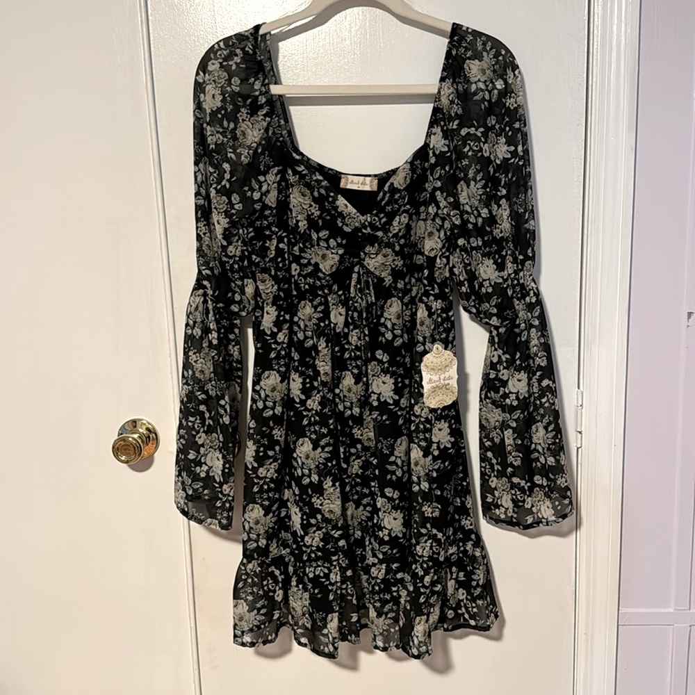 NWT Alter'd State Black Floral Dress